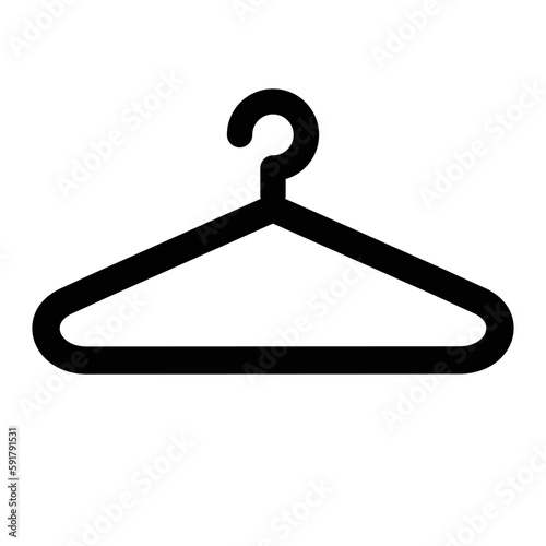 Clothes hanger icon vector, flat icon of clothes hanger isolated on white background, clothes hanger silhouette.
