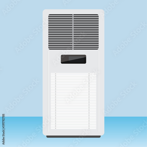 Air conditioner on the floor isolated
