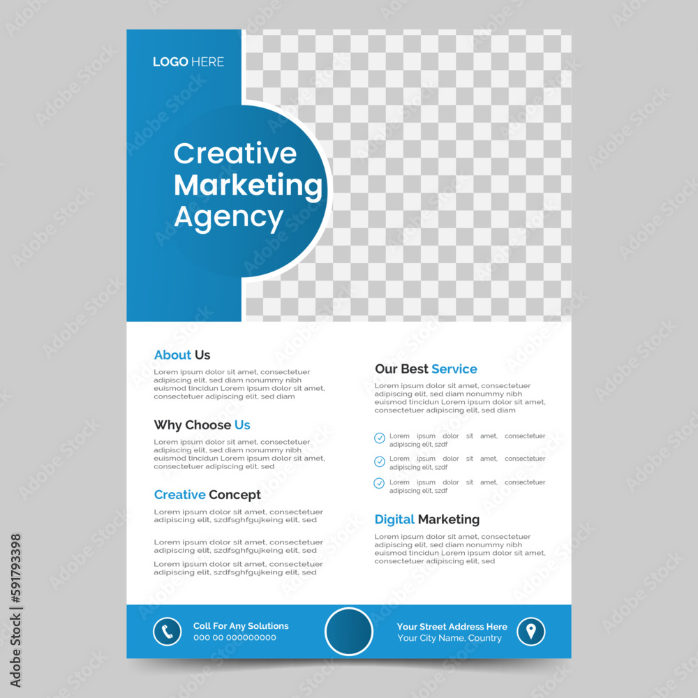 Obraz premium Business Flyer Brochure Template Design, abstract business flyer, vector template design.
