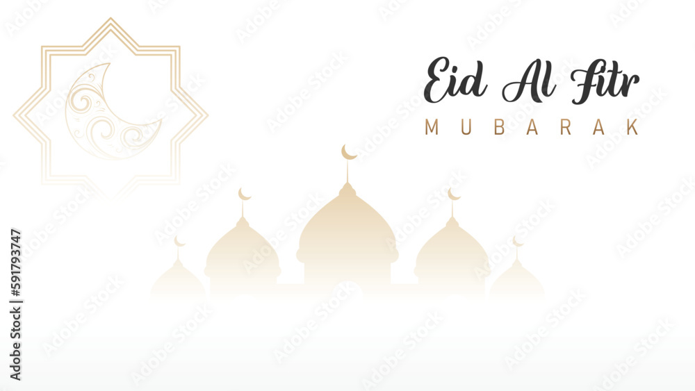 Islamic design template with a modern minimalist white theme for Eid al-Fitr celebrations with clean and clear visuals Islamic design template with a modern minimalist white theme for Eid al-Fitr celebrations with clean and clear visuals