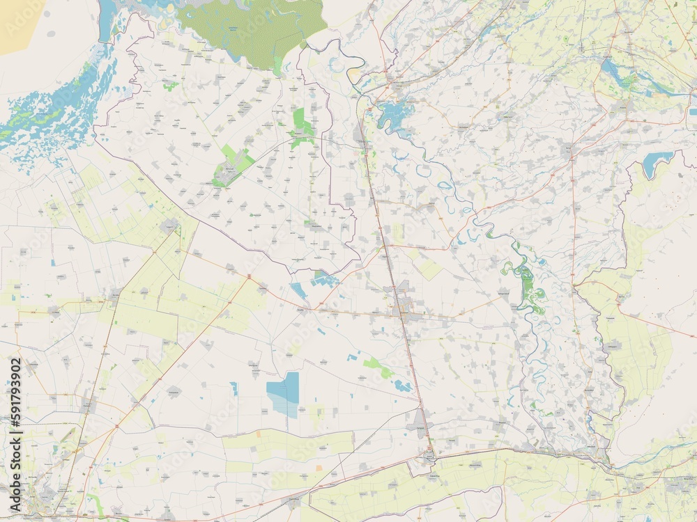 Obraz premium Sirdaryo, Uzbekistan. OSM. No legend