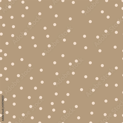 Vector seamless texture of craft paper background with geometric pattern ,polka dots . Brown cardboard sheet for wrapping, abstract pattern.