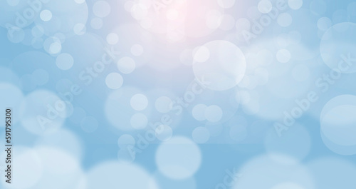 Abstract bokeh background Blue and white