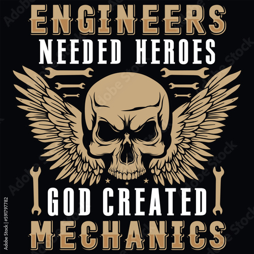 Mechanic graphics tshirt design 