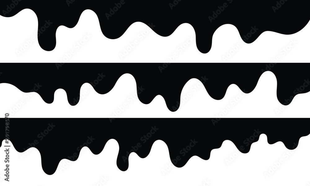 seamless black melting drips paint collection. melt drips paint abstract liquid vector elements. border and drips ink set seamless black melting drips paint collection. melt drips paint abstract liquid vector elements. border and drips ink set