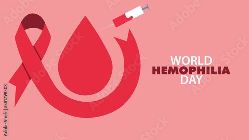 WORLD HEMOPHILIA DAY VECTOR DESIGN POSTER, CARD, BANNER