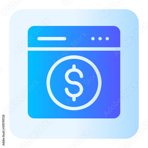 pay per click gradient icon