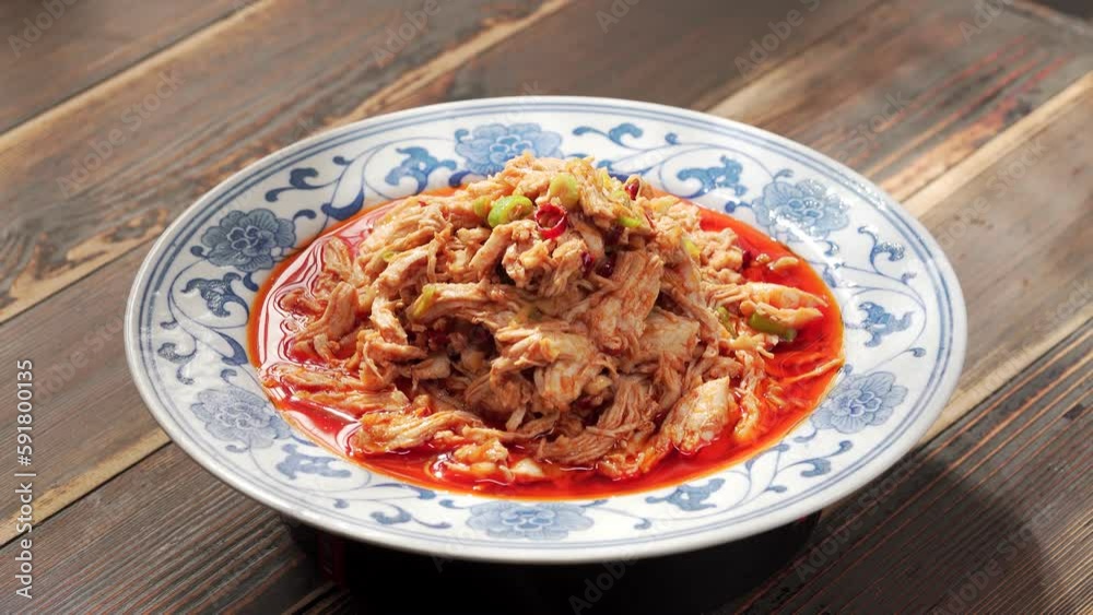Classic Sichuan Cuisine Bangbang Chicken Cooking Process Classic Sichuan Cuisine Bangbang Chicken Cooking Process