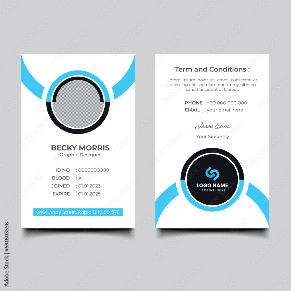 Modern and clean business id card template Modern and clean business id card template
