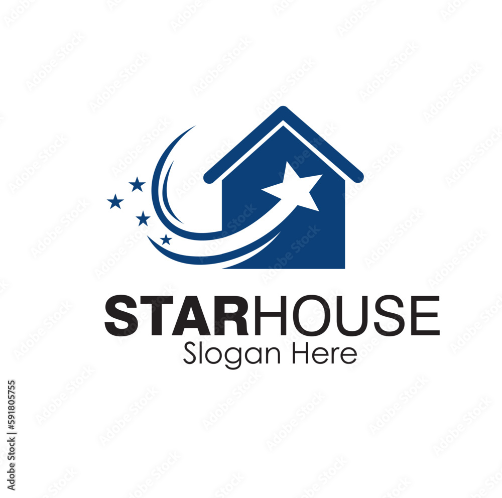 star house logo design concept star house logo design concept