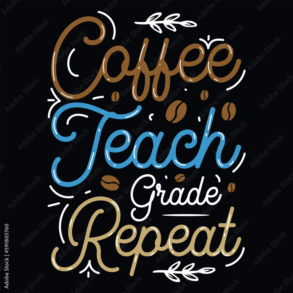 Coffee drinking typography graphic vintages tshirt design 