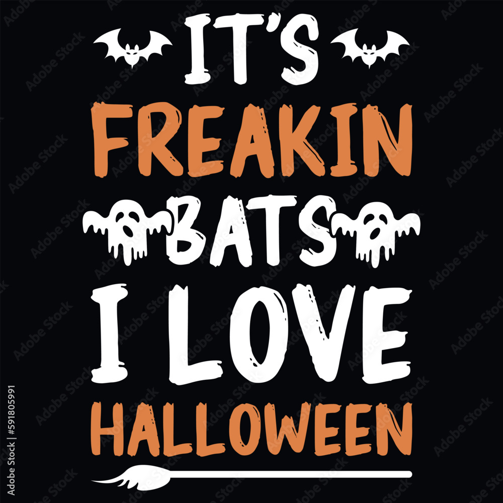 Fototapeta premium Happy Halloween 31 October witches boo pumpkin spice typography graphics tshirt design 