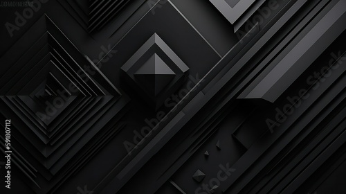 abstract black background illustration. Generative AI