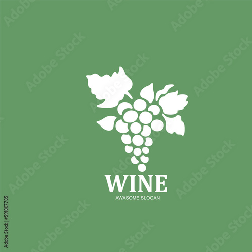 Free vector design logo wine icon character illustration