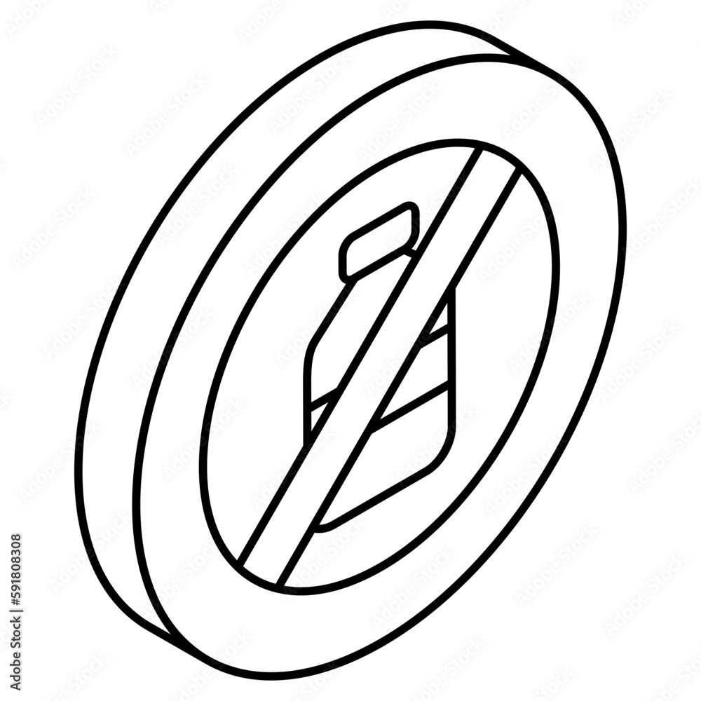 Vector design of plastic bottle forbidden Vector design of plastic bottle forbidden