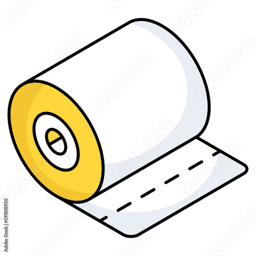 A flat design icon of haybale 