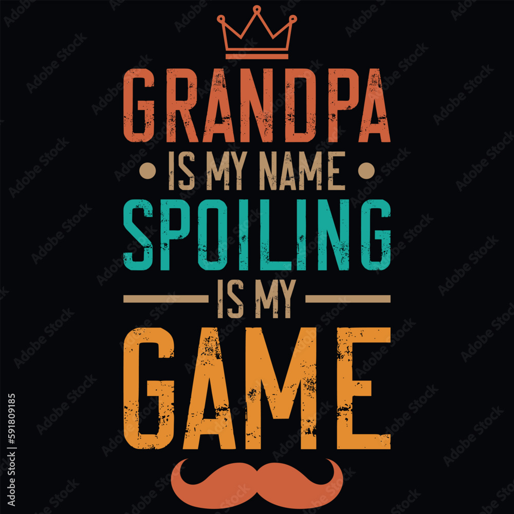 Grandpa or dad typography graphics tshirt design 