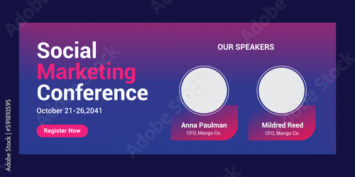 Business conference web banner template
