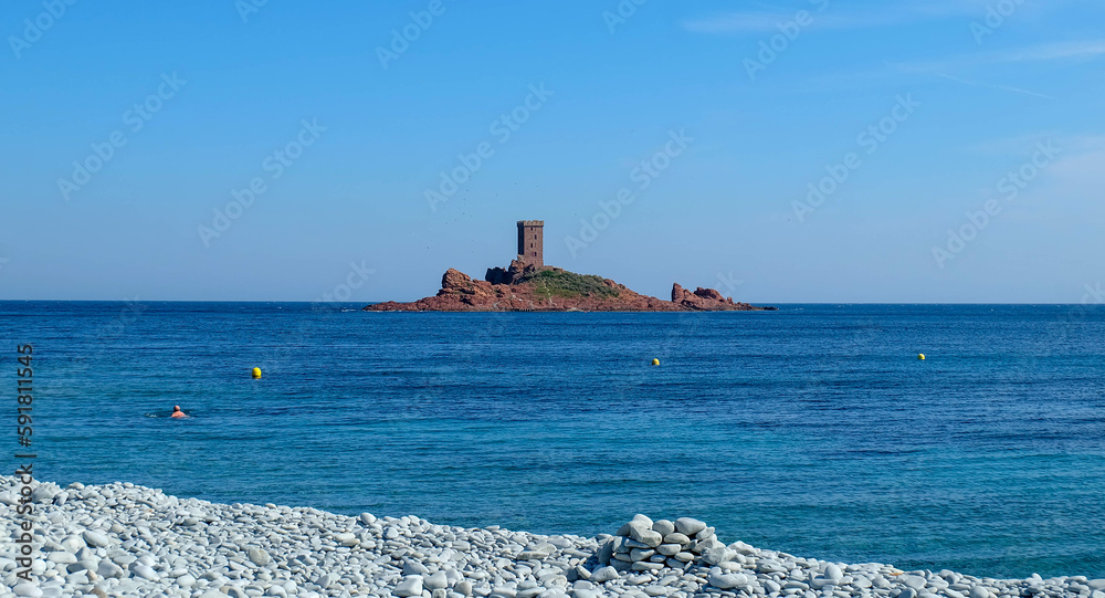 Cap Dramont, Île d'Or, Plage du Débarquement - Cote d'Azur in Frankreich