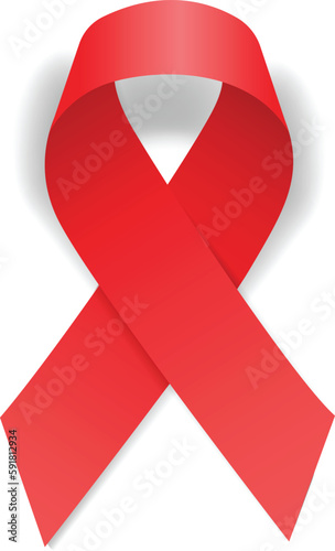 realistic HIV Aids ribbon illustration