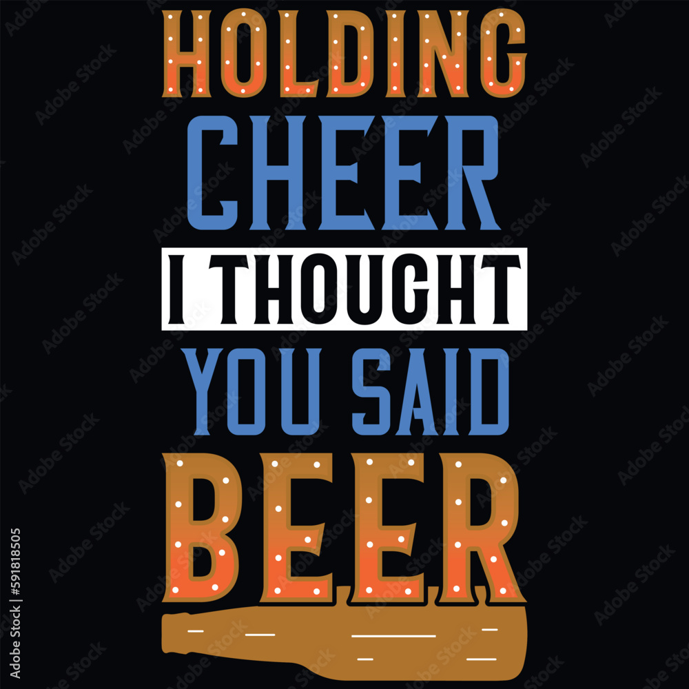 Obraz premium Beer drinking typography graphics tshirt design 