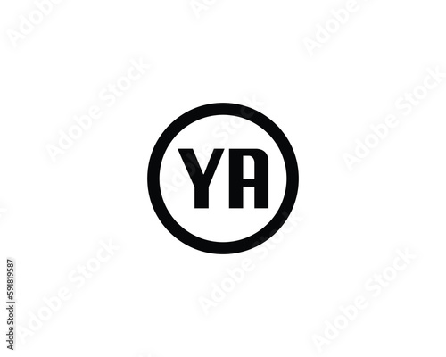 YA Logo design vector template