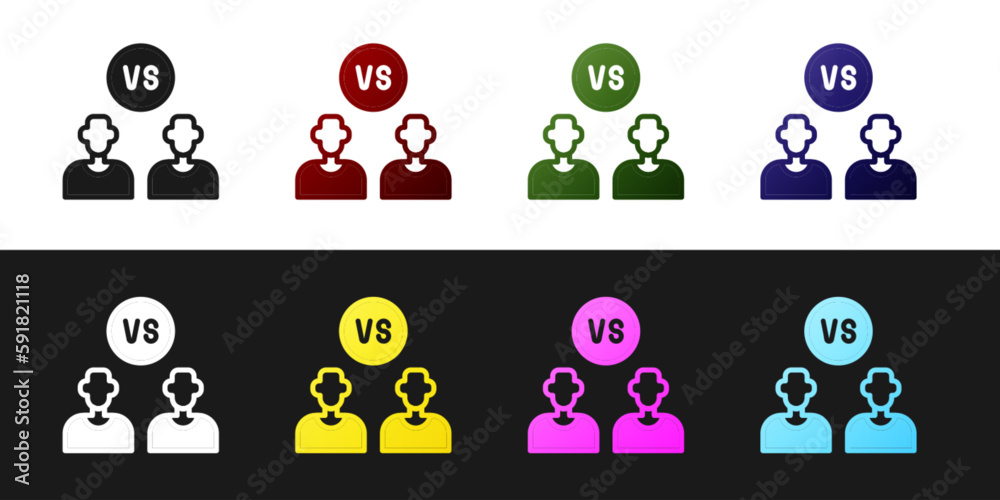 Obraz premium Set Football or soccer player icon isolated on black and white background. Vector