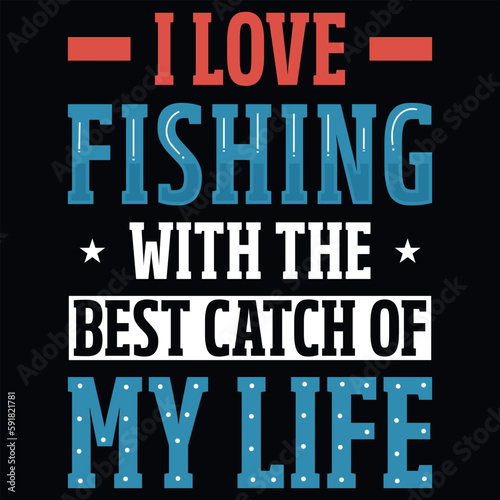 Fishing typography  graphics tshirt design vector design