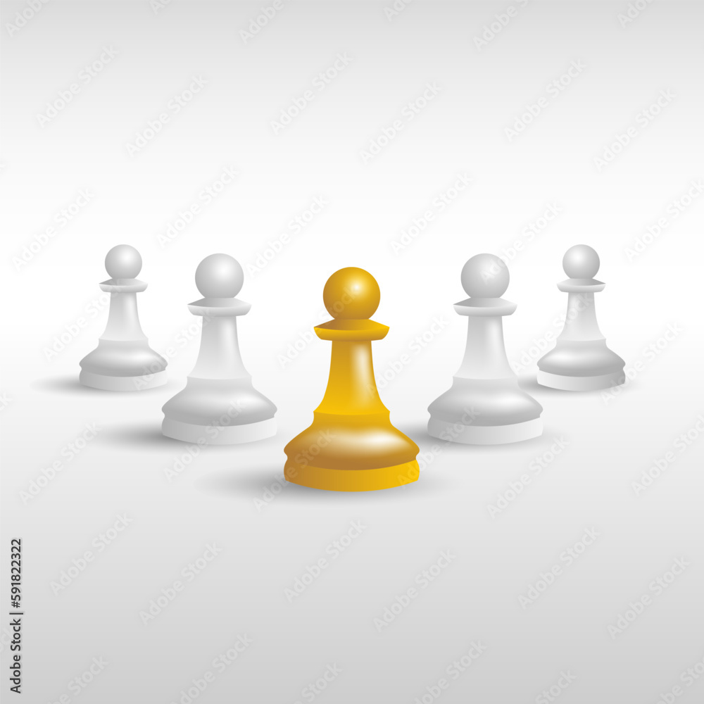 chess pawn figure stand out from the crowd chess pawn figure stand out from the crowd