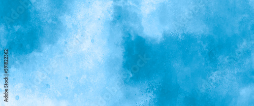 Abstract white and blue watercolor texture Hand drawn vector design . Pastel colorful watercolor banner. Splashes. Template for design.