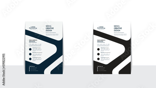   Creative business A4 size flayer vector template design for digital marketing agency. or promotional, poster leaflet layout. photo
