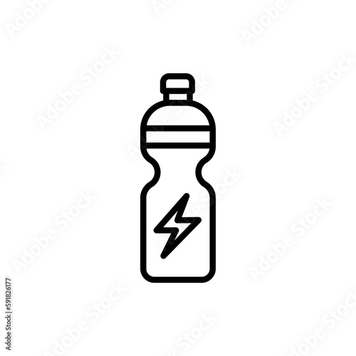 Energy drink vector icon isolated on white background. Outline, thin line energy drink icon for website design and mobile, app development.
