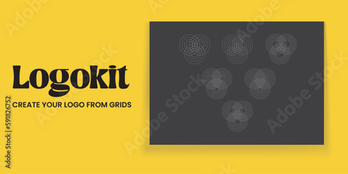 LOGO MAKER DESIGN GRID Design Grid Abstract line geometric shapes