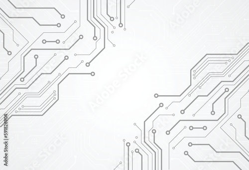 Abstract digital background with technology circuit board texture. Electronic motherboard illustration. Communication and engineering concept. Vector illustration