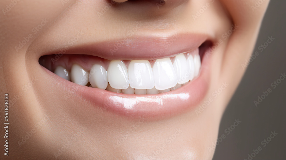 Obraz premium Perfect White Smile, Generative AI, Illustration