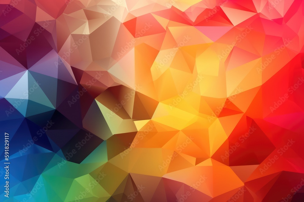 Colourful polygon background, created using generative ai technology Colourful polygon background, created using generative ai technology