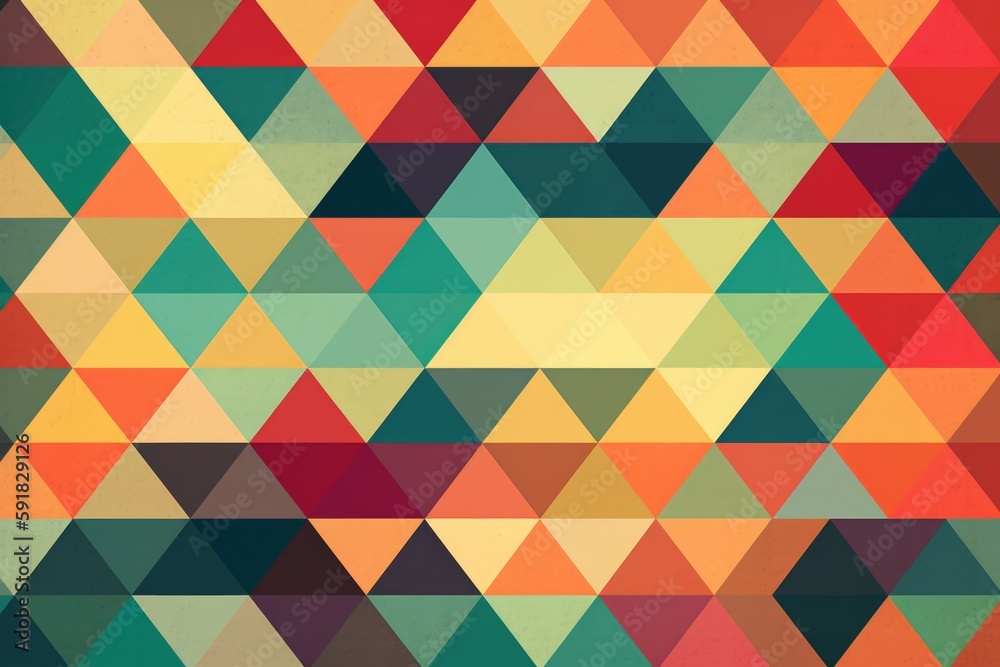 Colourful polygon background with triangles, created using generative ai technology Colourful polygon background with triangles, created using generative ai technology