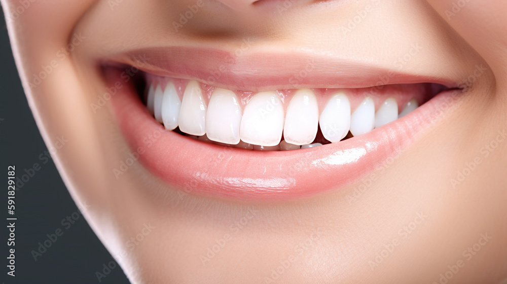 Perfect White Smile, Generative AI, Illustration Perfect White Smile, Generative AI, Illustration
