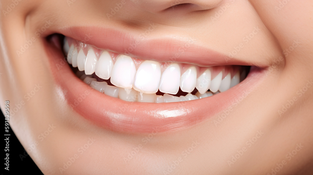 Perfect White Smile, Generative AI, Illustration Perfect White Smile, Generative AI, Illustration