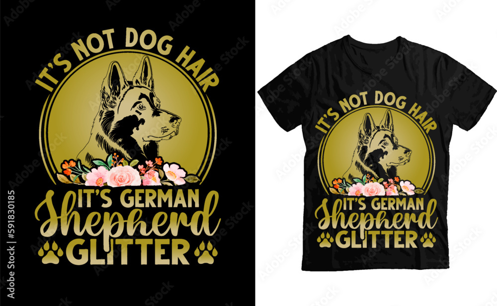 Amazing and Trendy Typography Custom German T-Shirt Design, German Shepherd T-Shirt Design