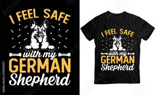 Amazing and Trendy Typography Custom German T-Shirt Design  German Shepherd T-Shirt Design