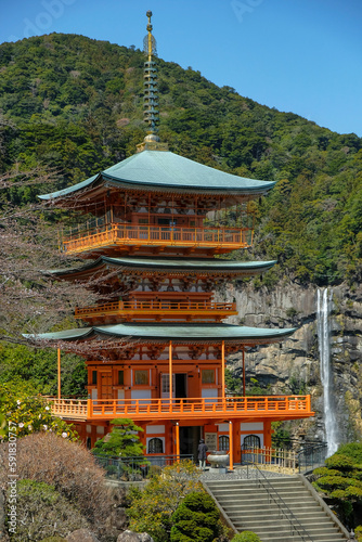 Seigantoji Pagoda in Kumano Nachi Taisha is a Shinto shrine located in Nachikatsuura, Japan.