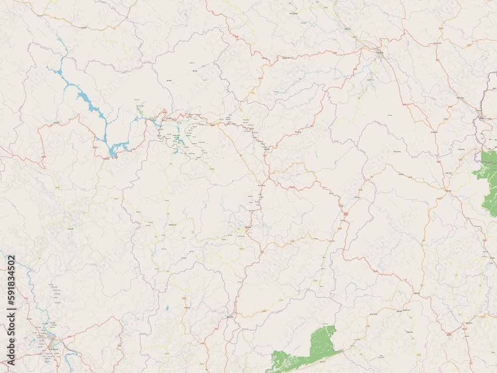 Bac Kan, Vietnam. OSM. No legend Bac Kan, Vietnam. OSM. No legend