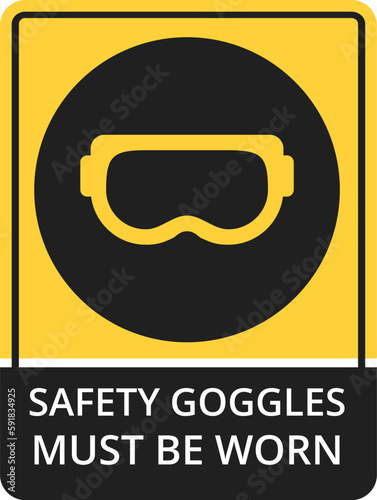 safety googgles for self protection viruses pandemic stock vector flat illutrations photo