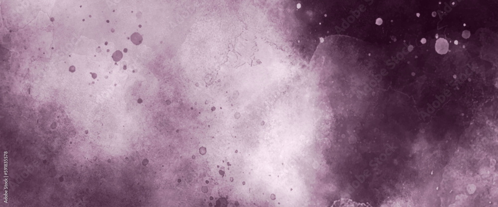 abstract pink and purple gradient watercolor background with brush stroke and clouds splashes. Grungy colorful background, Abstract pink and white watercolor background with watercolor splashes