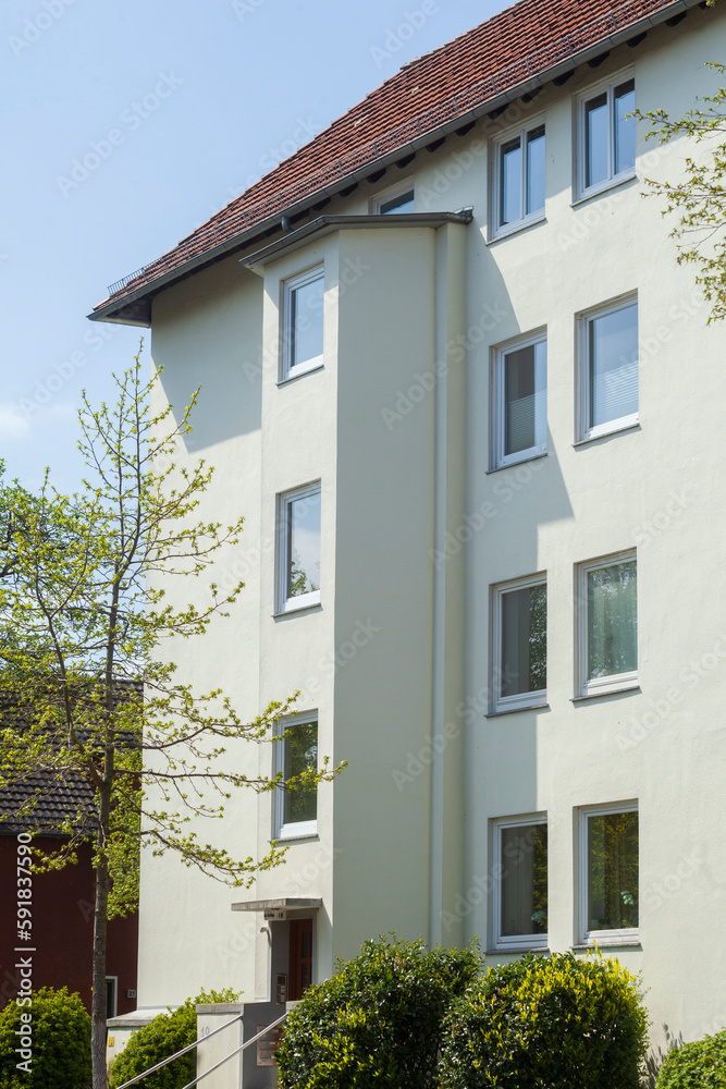 Moderne Wohngebäude Frühling, Bremen, Deutschland
