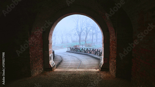 Arch in the Petrovaradin fortress in Novi Sad, Serbia