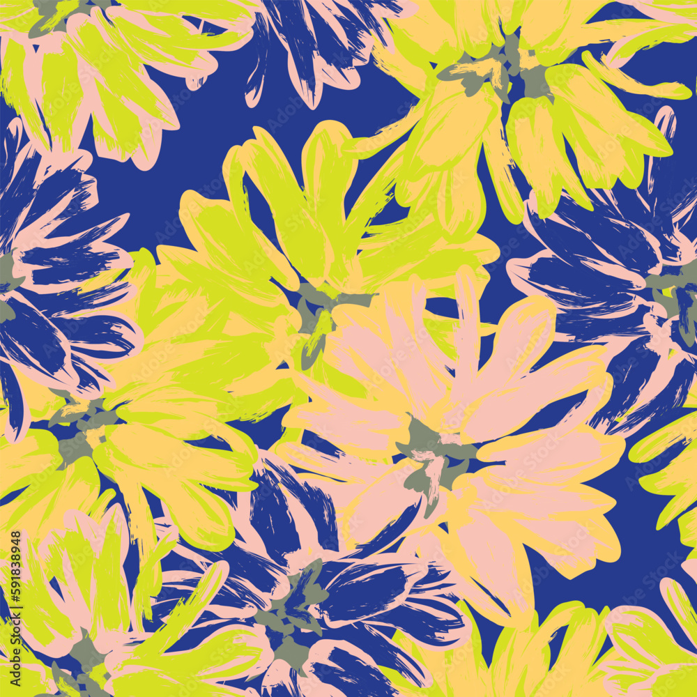 Colourful Abstract Floral Seamless Pattern Design Colourful Abstract Floral Seamless Pattern Design