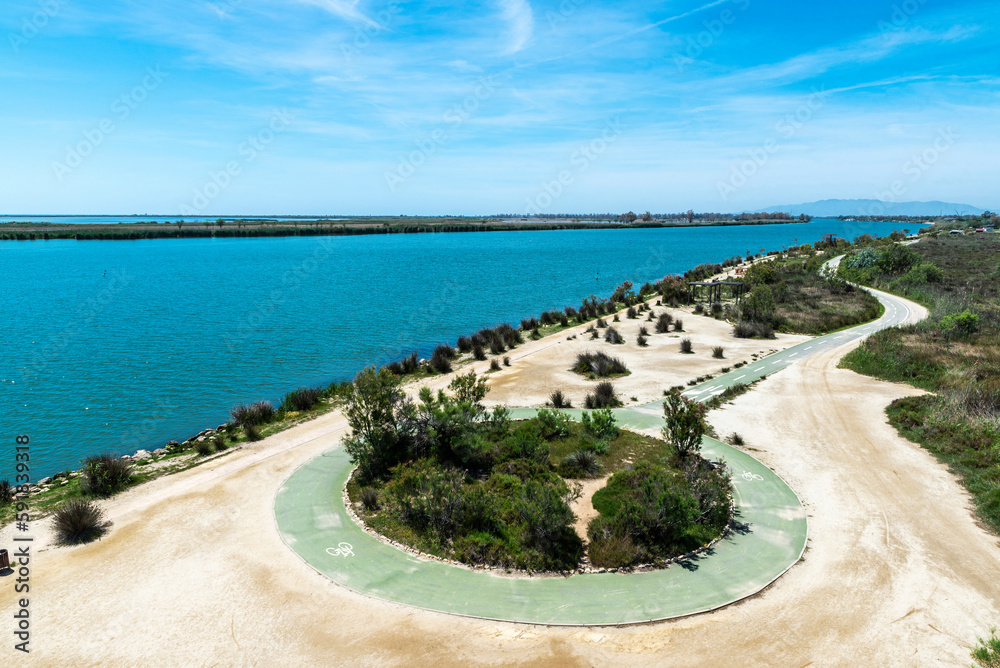 Mouth of the Ebro river in Tarragona, Catalonia; Spain