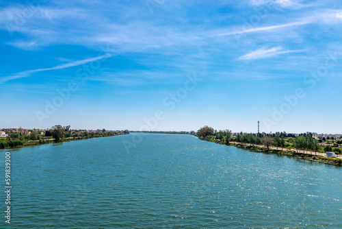 Wallpaper Mural Ebro river through the Ebro Delta park in Catalonia; Spain Torontodigital.ca